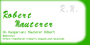 robert mauterer business card