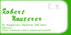 robert mauterer business card